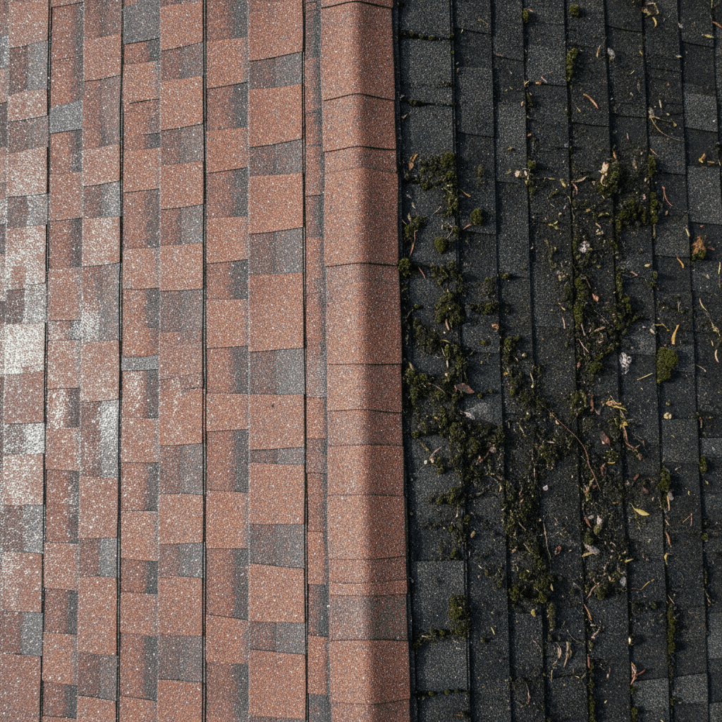 Roof moss treatment and removal service