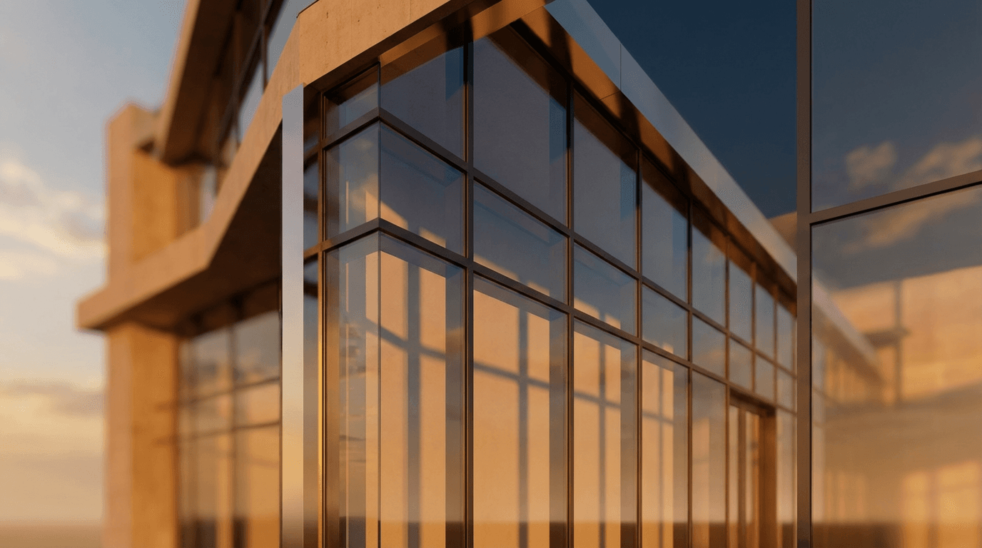 Commercial building exterior cleaning